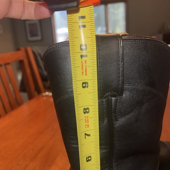 Justin L3703 Ladies Classic Roper Boot Black Kipskin Cowhide Foot Roper Toe 6.5C - Picture 6 of 7